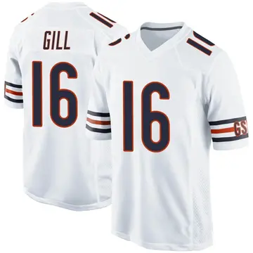 Nike Trenton Gill Youth Game Chicago Bears White Jersey