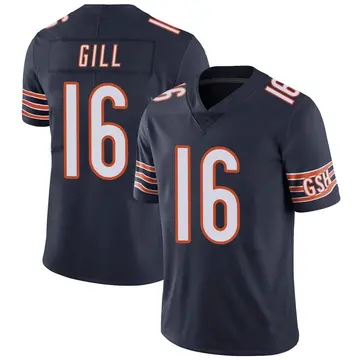 Nike Trenton Gill Youth Limited Chicago Bears Navy Team Color Vapor Untouchable Jersey