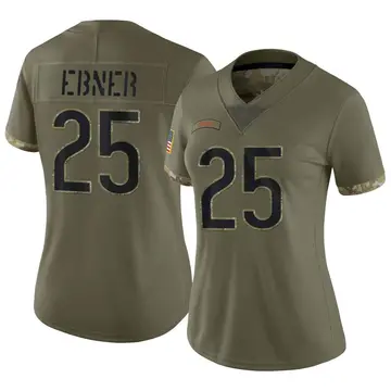 Nike Trestan Ebner Women's Limited Chicago Bears Olive 2022 Salute To Service Jersey