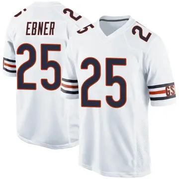 Nike Trestan Ebner Youth Game Chicago Bears White Jersey