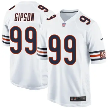 Nike Trevis Gipson Men's Game Chicago Bears White Jersey