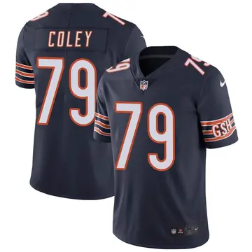 Nike Trevon Coley Youth Limited Chicago Bears Navy Team Color Vapor Untouchable Jersey