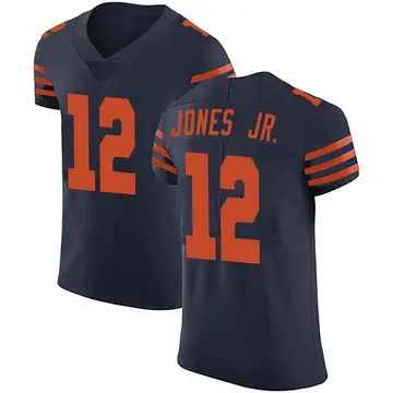 Nike Velus Jones Jr. Men's Elite Chicago Bears Navy Blue Alternate Vapor Untouchable Jersey