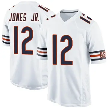 Nike Velus Jones Jr. Men's Game Chicago Bears White Jersey