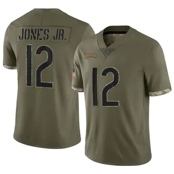 Nike Velus Jones Jr. Men's Limited Chicago Bears Olive 2022 Salute To Service Jersey
