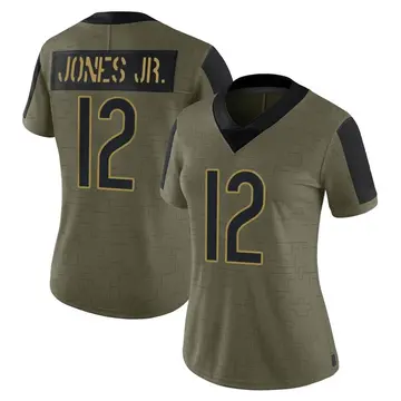 Nike Velus Jones Jr. Women's Limited Chicago Bears Olive 2021 Salute To Service Jersey