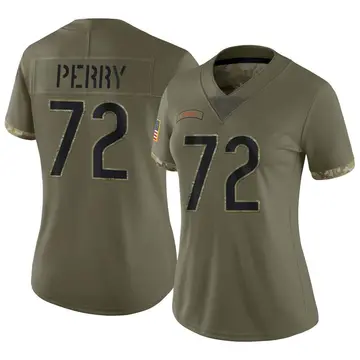 Nike William Perry Women's Limited Chicago Bears Olive 2022 Salute To Service Jersey