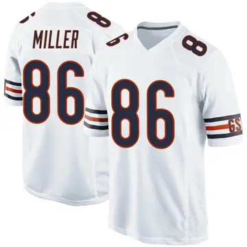 Nike Zach Miller Men's Game Chicago Bears White Jersey